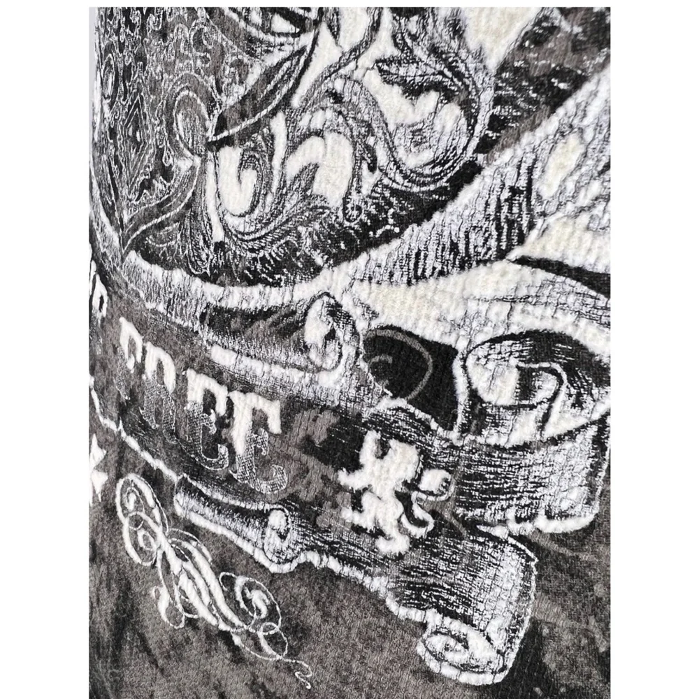 Archaic by Affliction Men's Thermal Shirt SHIELDED Wing Biker Gray - Picture 9 of 9